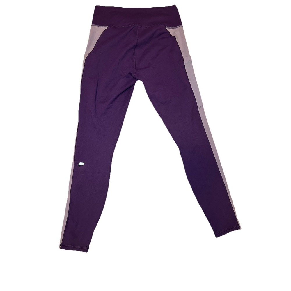 Fabletics Powerhold Sheer Pocket Purple Leggings Large Lavender Activewear